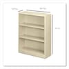 Hon Metal Bookcase, Three-Shelf, 34-1/2w x 12-5/8d x 41h, Putty HS42ABC.L